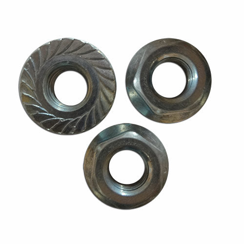 Serrated Flange Nut, M12 1.75 Pitch, Package of 3