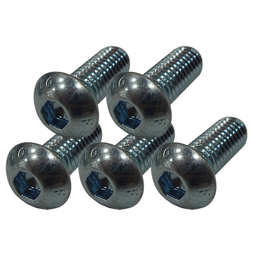 Button Head Bolt, M8 x 20mm 1.25 Pitch, Pack of 5