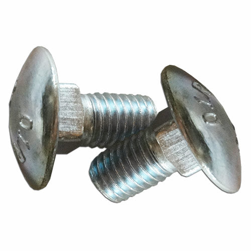 Carriage Bolt, M10 x 20mm 1.5 Pitch, Package of 2